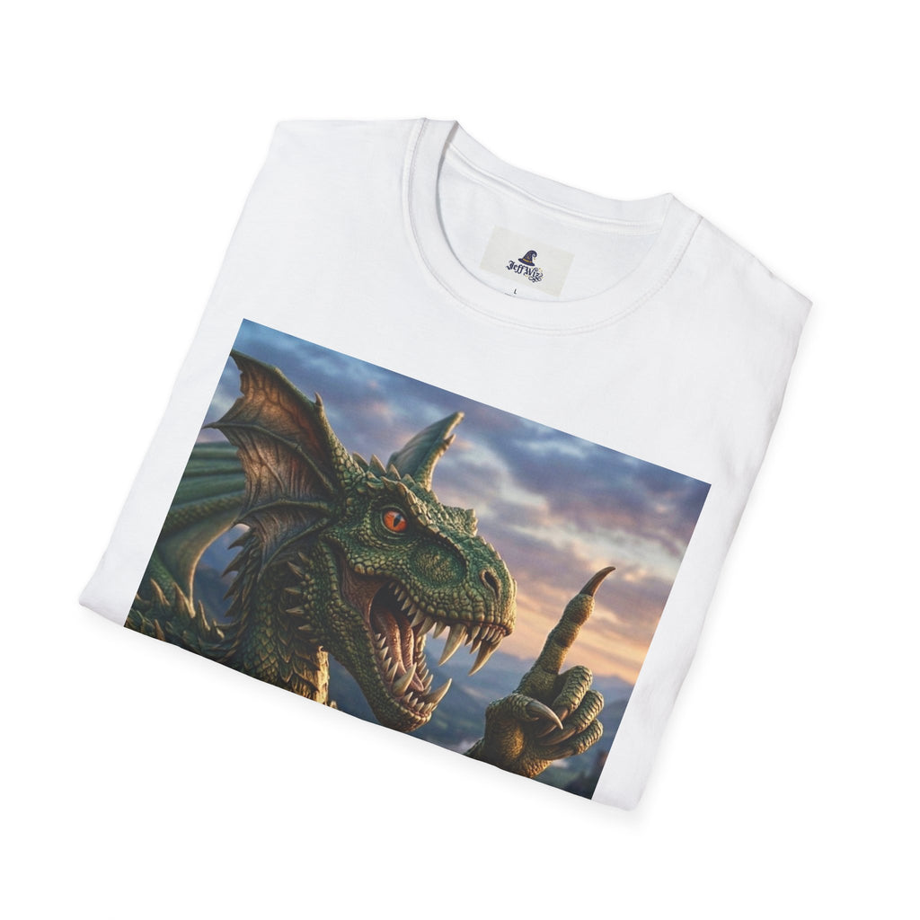 Dragon Sunset T-Shirt — Fierce Green Dragon Graphic Tee