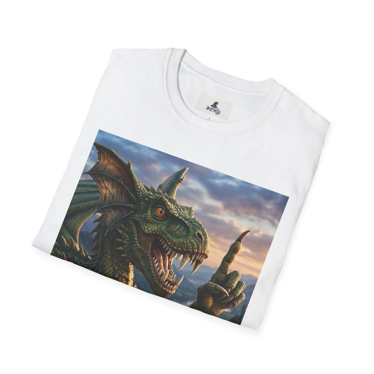 Dragon Sunset T-Shirt — Fierce Green Dragon Graphic Tee