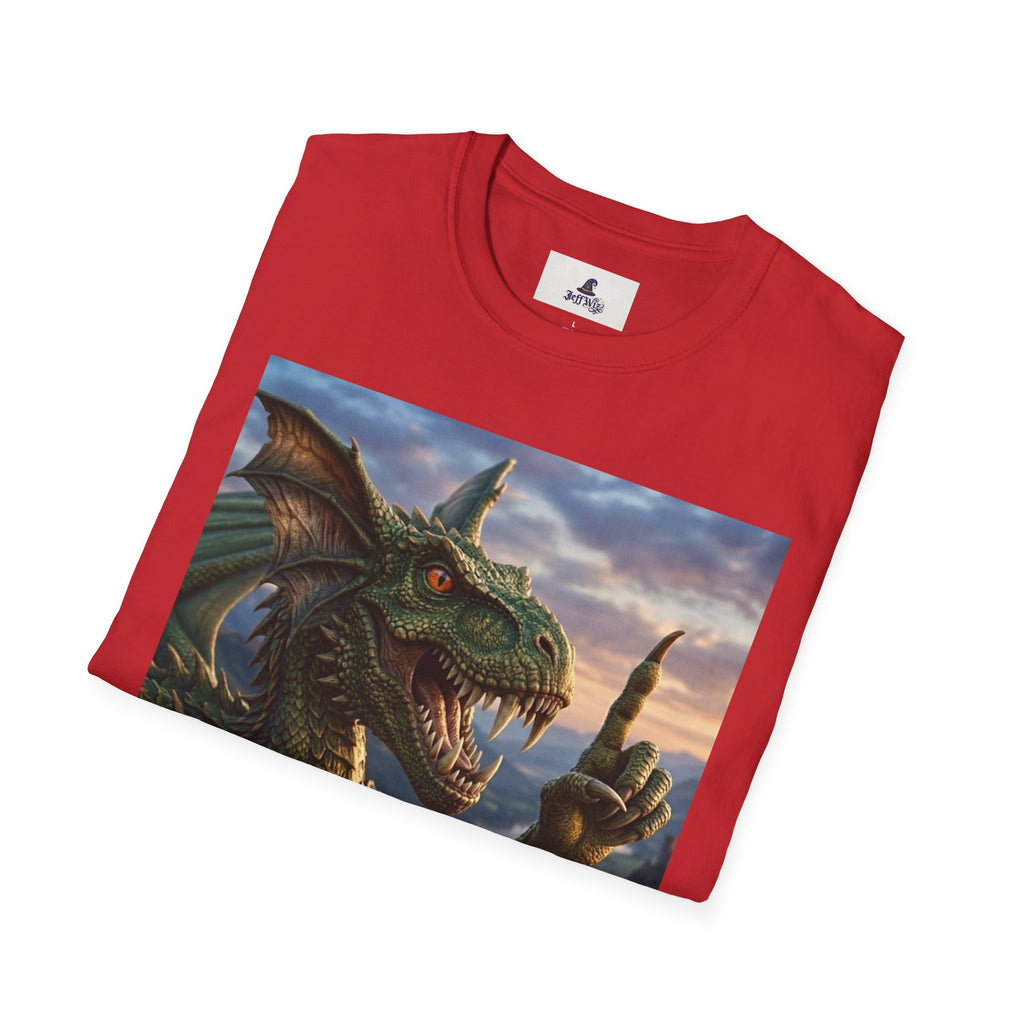 Dragon Sunset T-Shirt — Fierce Green Dragon Graphic Tee
