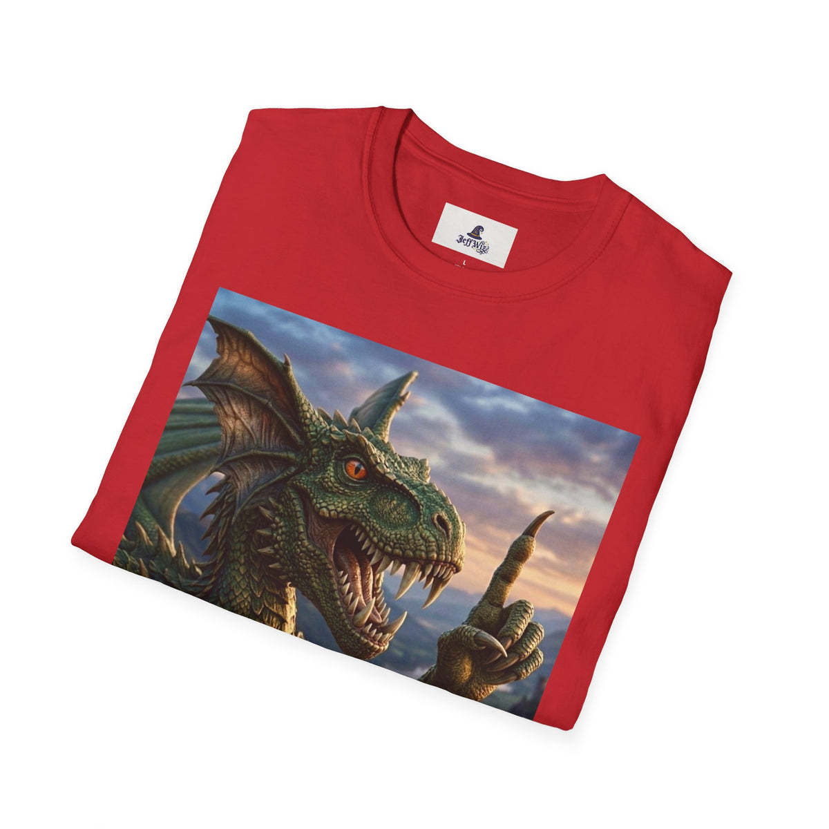 Dragon Sunset T-Shirt — Fierce Green Dragon Graphic Tee