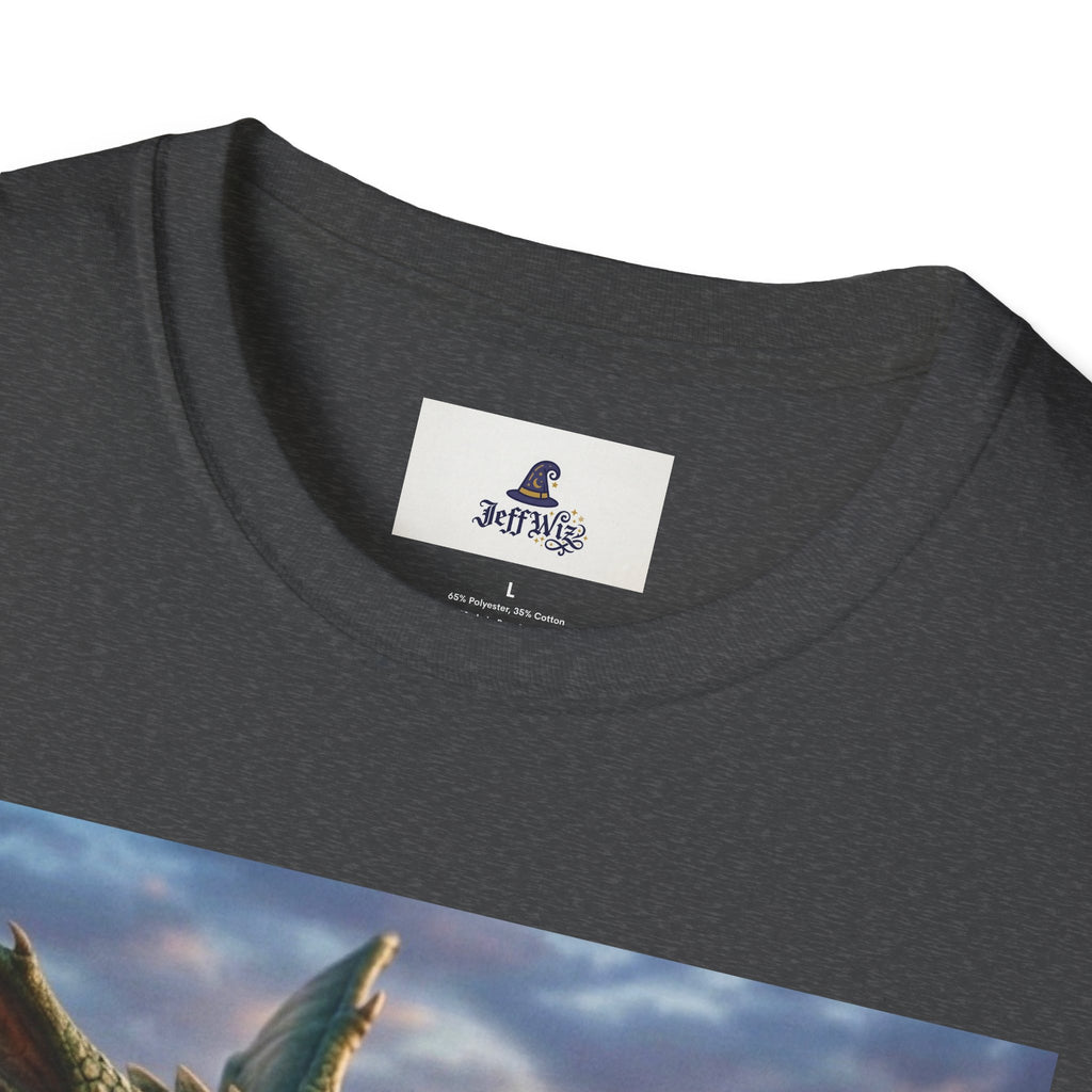 Dragon Sunset T-Shirt — Fierce Green Dragon Graphic Tee
