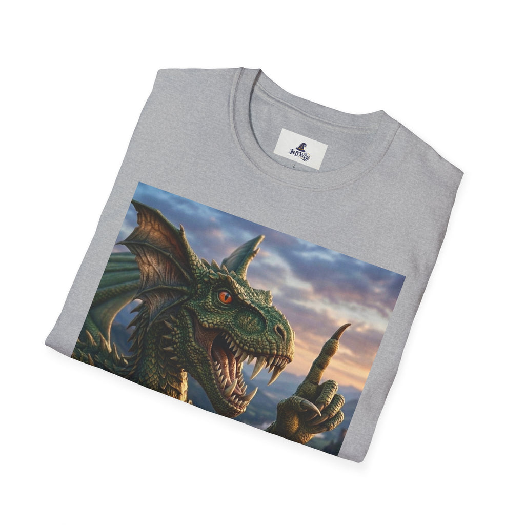Dragon Sunset T-Shirt — Fierce Green Dragon Graphic Tee