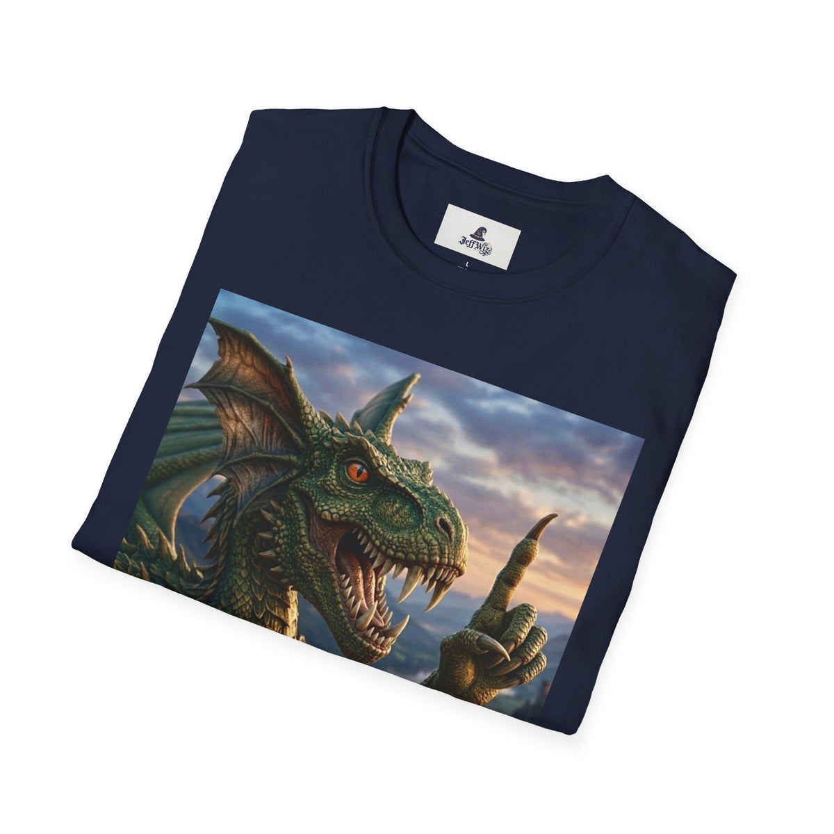 Dragon Sunset T-Shirt — Fierce Green Dragon Graphic Tee