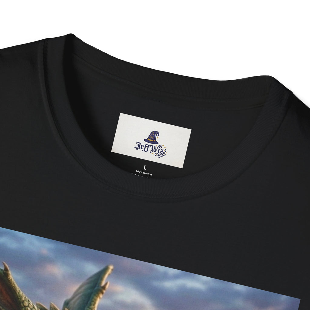Dragon Sunset T-Shirt — Fierce Green Dragon Graphic Tee