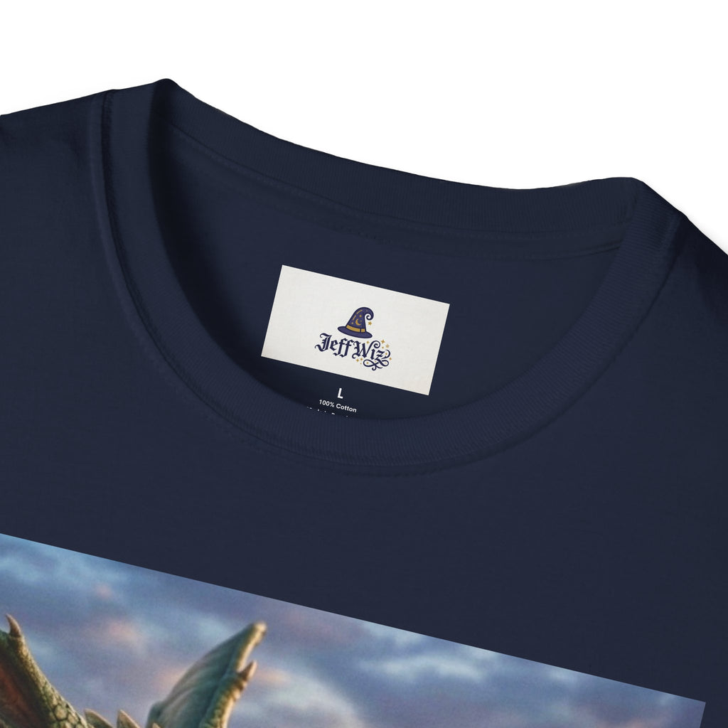 Dragon Sunset T-Shirt — Fierce Green Dragon Graphic Tee