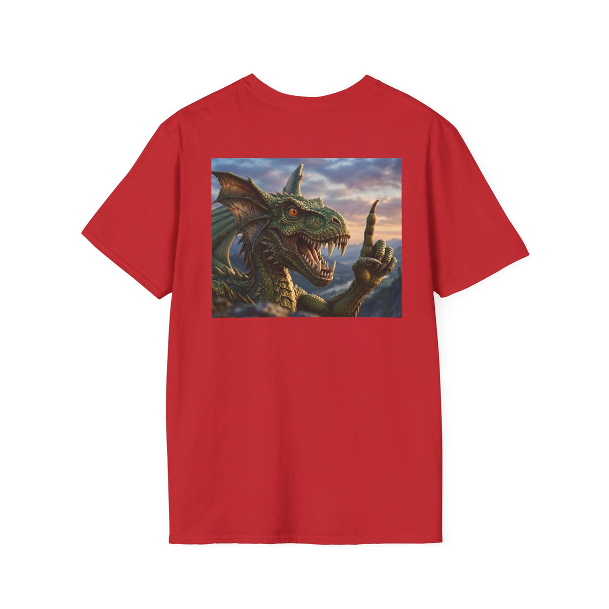 Dragon Sunset T-Shirt — Fierce Green Dragon Graphic Tee