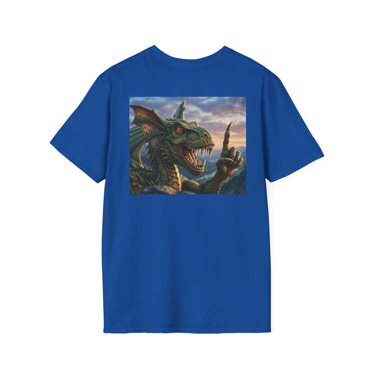 Dragon Sunset T-Shirt — Fierce Green Dragon Graphic Tee