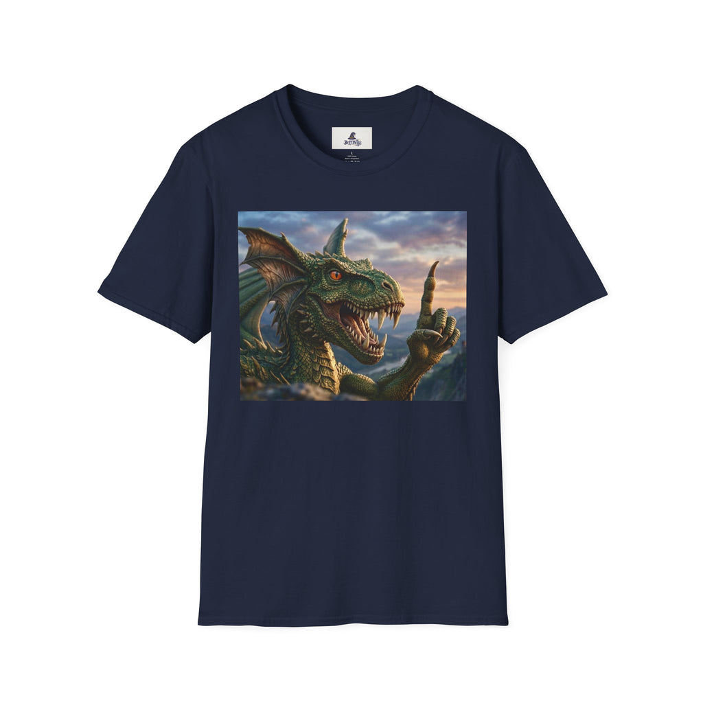 Dragon Sunset T-Shirt — Fierce Green Dragon Graphic Tee