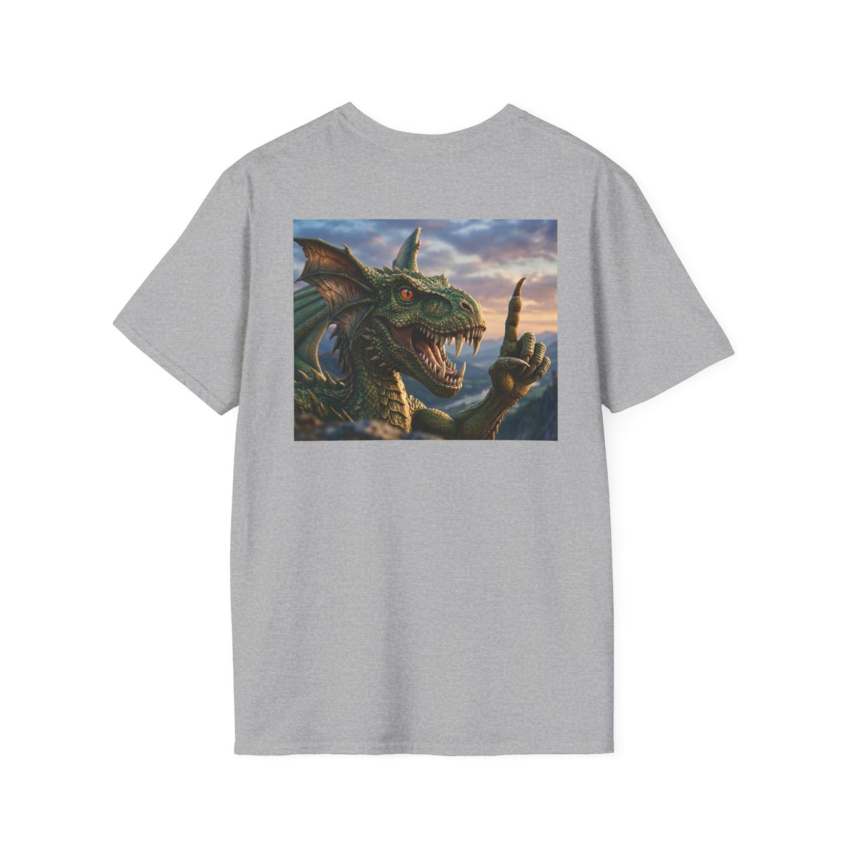 Dragon Sunset T-Shirt — Fierce Green Dragon Graphic Tee