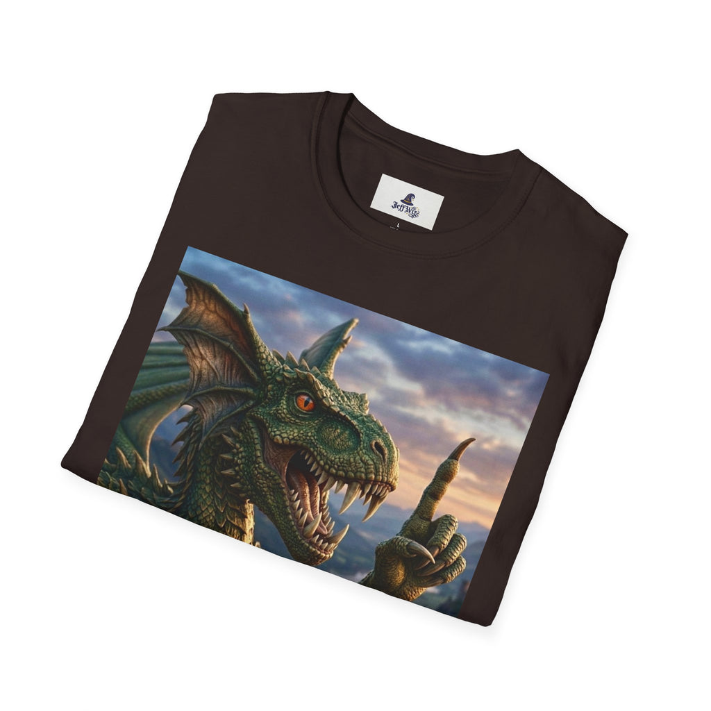 Dragon Sunset T-Shirt — Fierce Green Dragon Graphic Tee