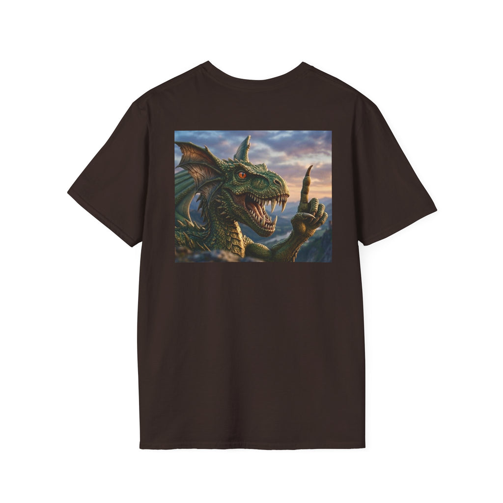 Dragon Sunset T-Shirt — Fierce Green Dragon Graphic Tee