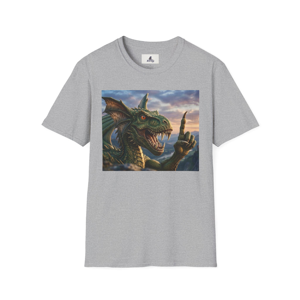 Dragon Sunset T-Shirt — Fierce Green Dragon Graphic Tee