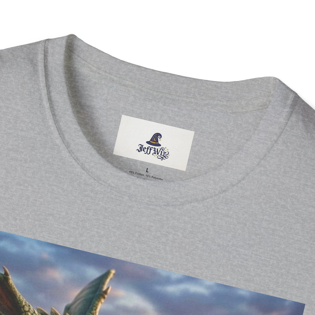 Dragon Sunset T-Shirt — Fierce Green Dragon Graphic Tee
